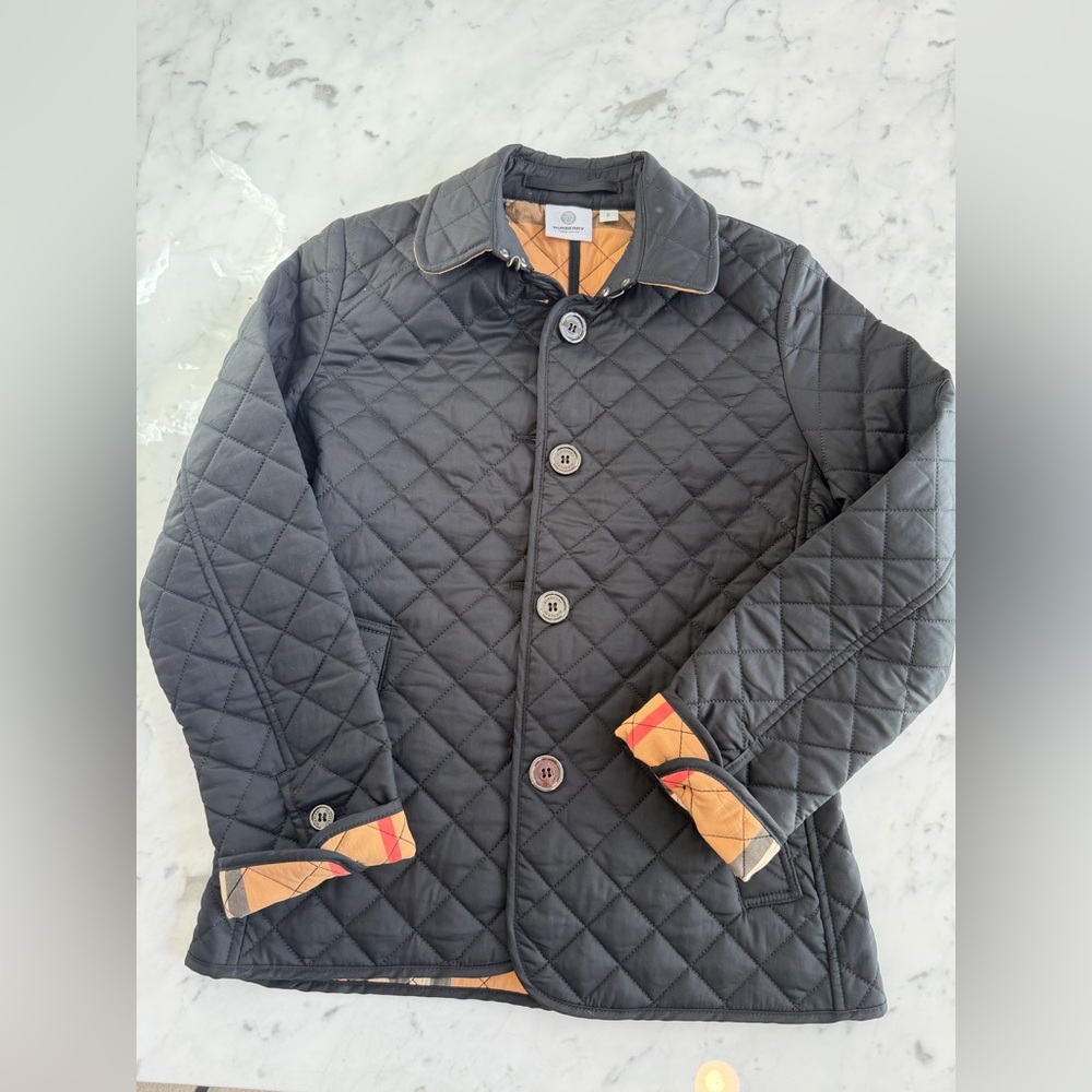 NWOT Black Quilted Jacket checker lining size Small - Picture 6 of 10